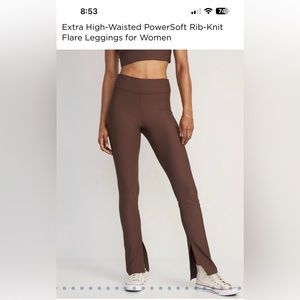 Old Navy Extra High-Waisted PowerSoft Rib-Knit Flare Leggings for Women